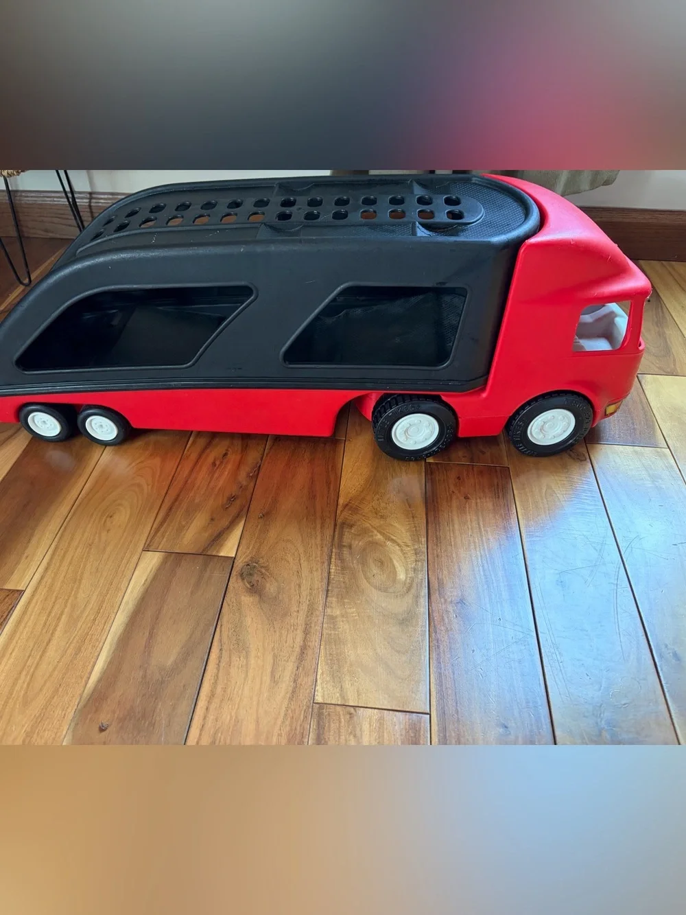Vintage Little Tikes Car Carrier Hauler Semi Truck Trailer